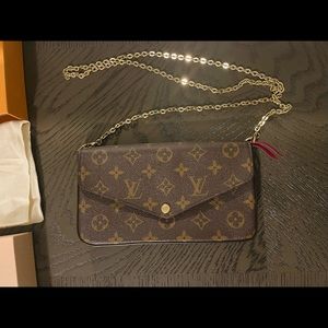 Authentic Louis Vuitton FÉLICIE POCHETTE monogram with inserts